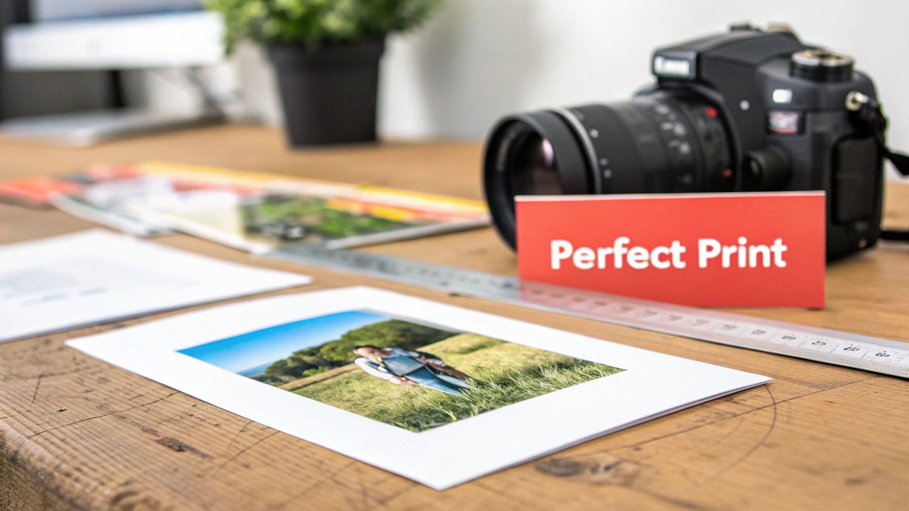 A close-up of a high-quality photo print showing crisp details of a dandelion.
