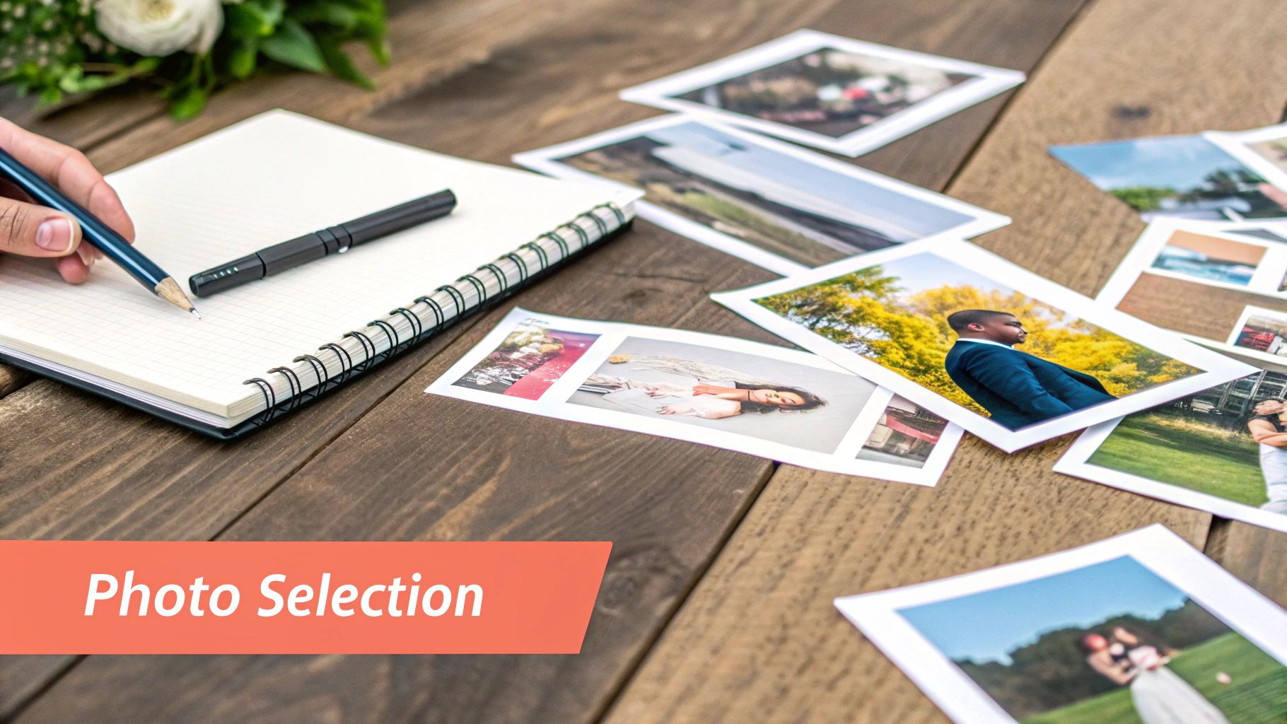 A close-up shot of a couple's hands displaying their wedding rings.
