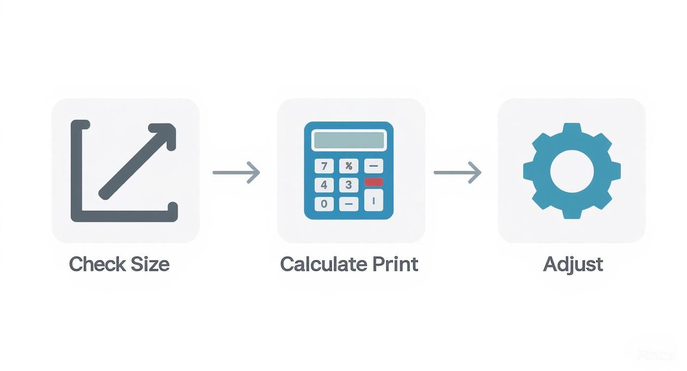 Infographic about best photo resolution for printing