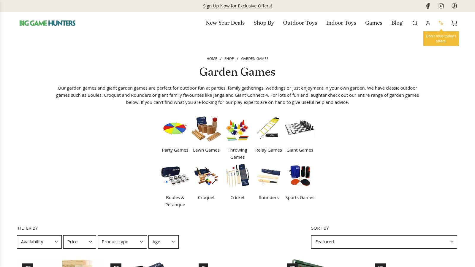 Big Game Hunters – Outdoor Garden Toys & Games