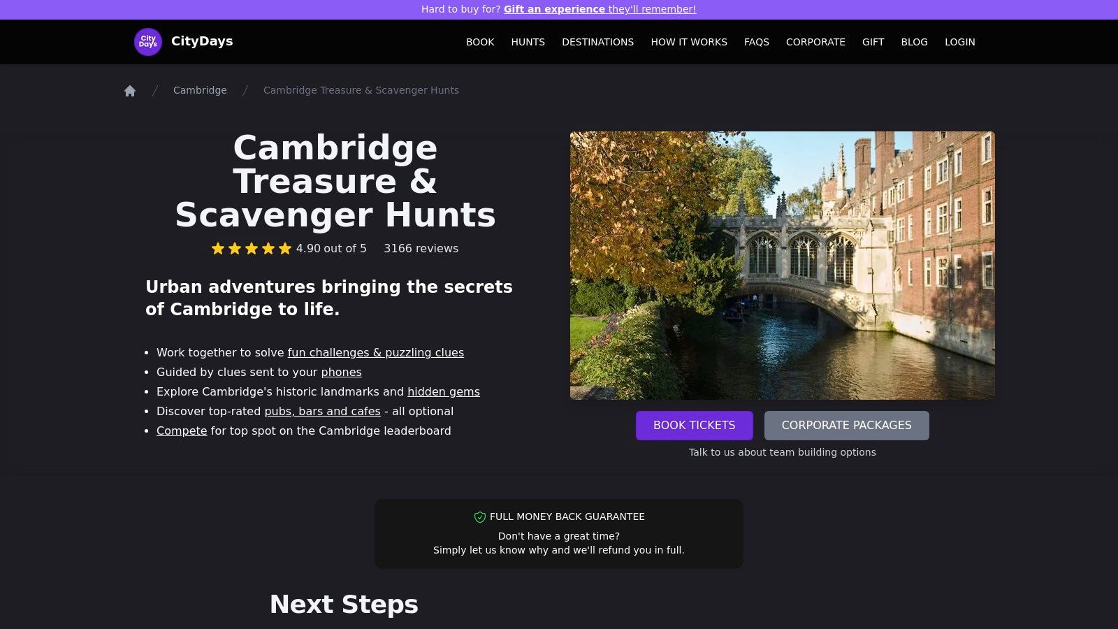 A team building activity by the River Cam in Cambridge, organised through CityDays.