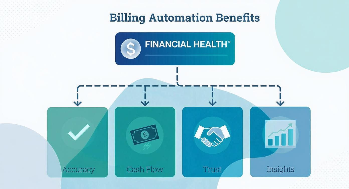 Infographic about billing software for professional services