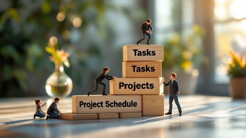 A seesaw balancing a dollar sign on one end and a clock on the other, symbolizing the time vs. cost trade-off in project crashing.
