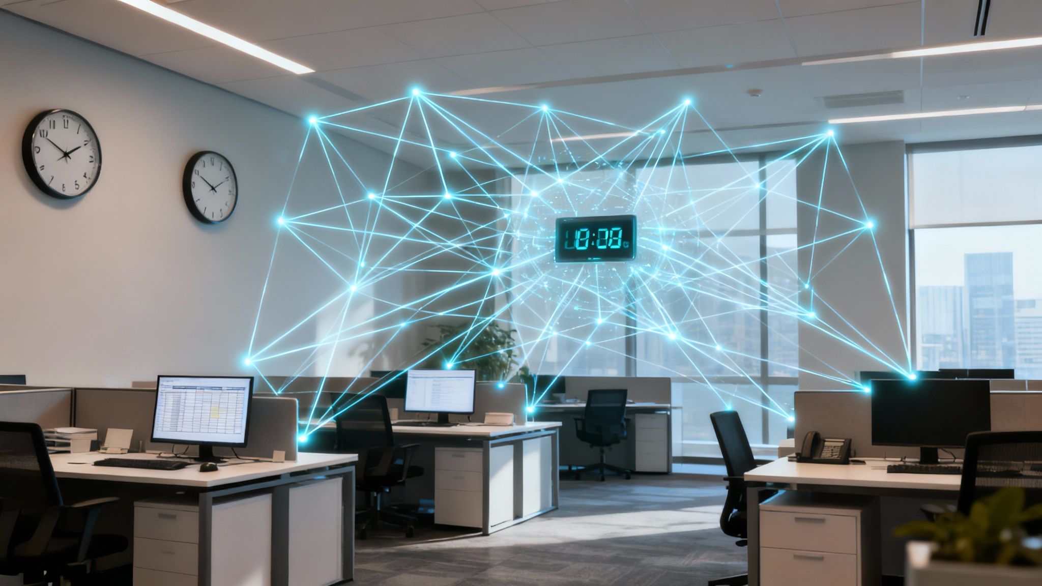 A professional working on a laptop, illustrating the focus of professional services work.