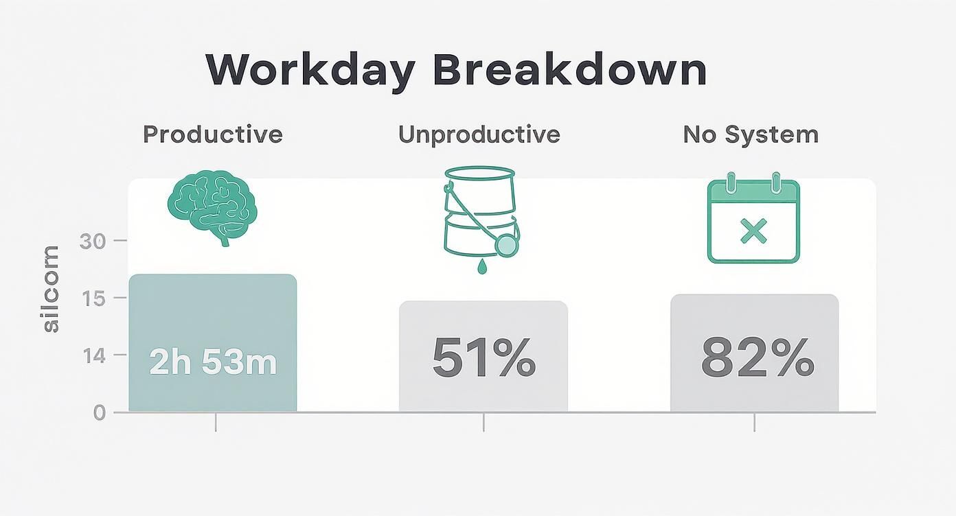 Infographic about time management problems