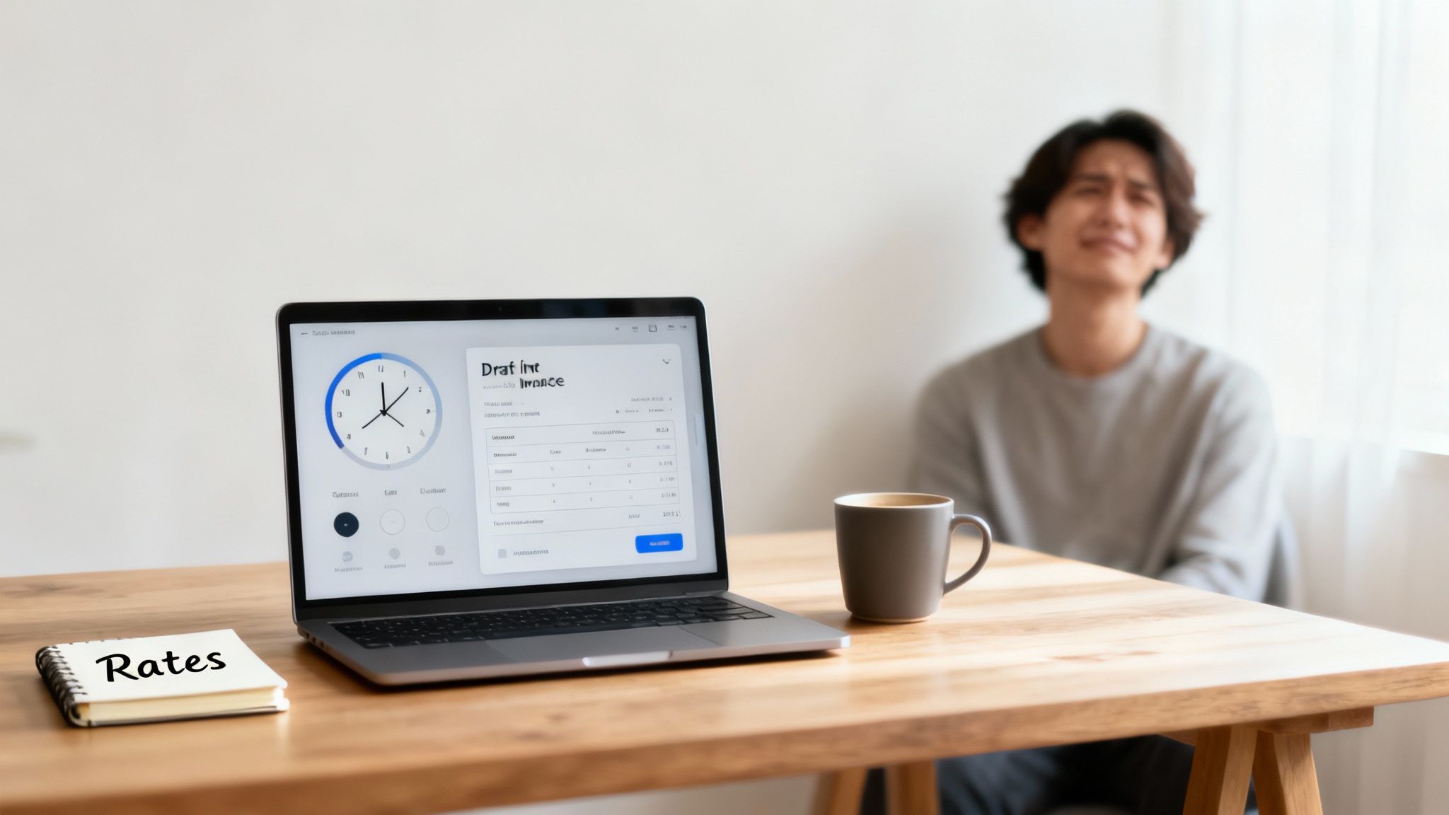 A professional analyzing financial charts on a laptop, representing the clarity gained from tracking billable hours.