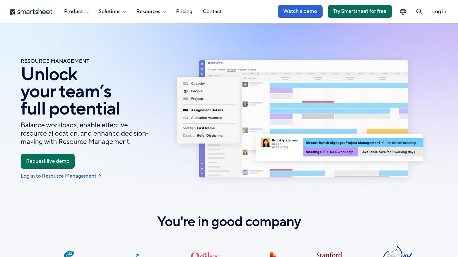 Smartsheet Resource Management (formerly 10,000ft)
