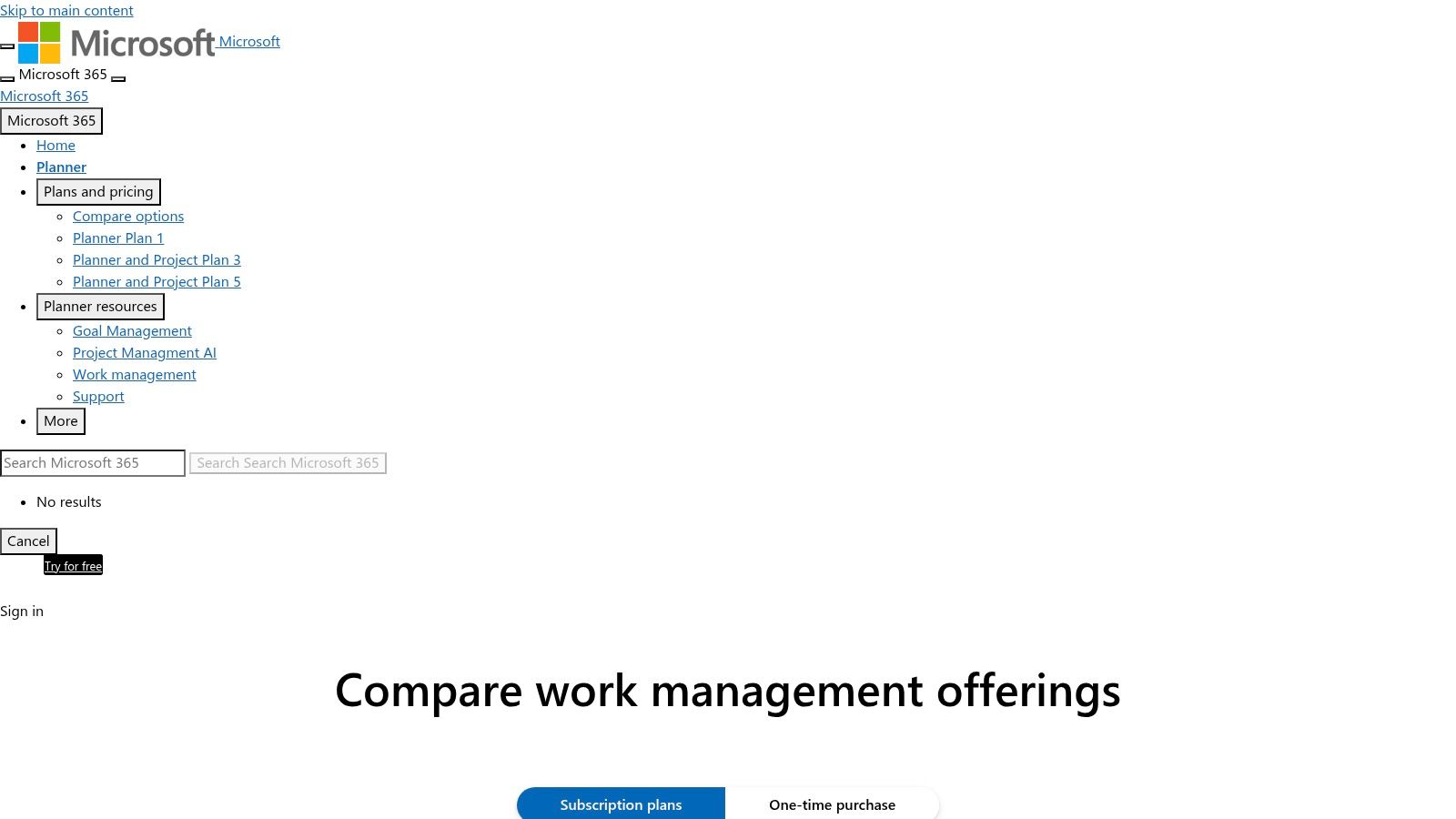 Microsoft Project (Planner / Project Plans)