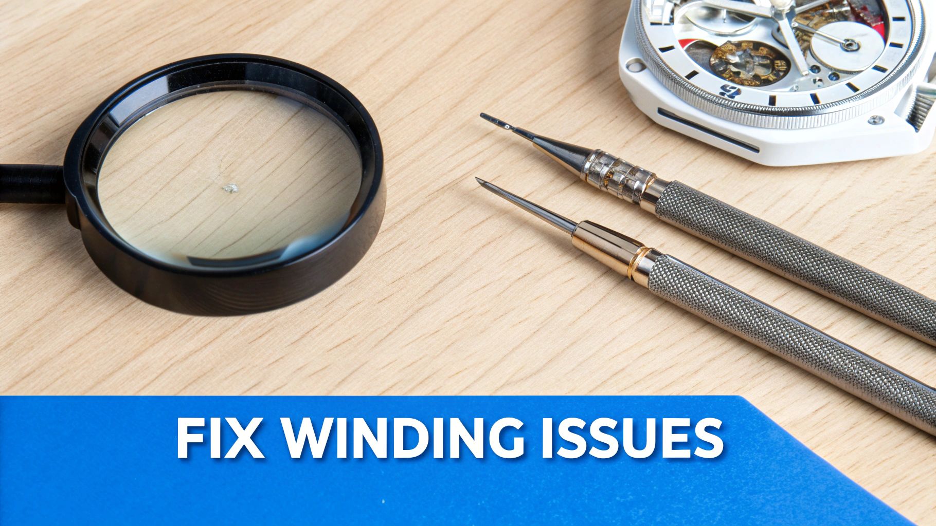 A close-up of a mechanical watch movement with gears and springs visible