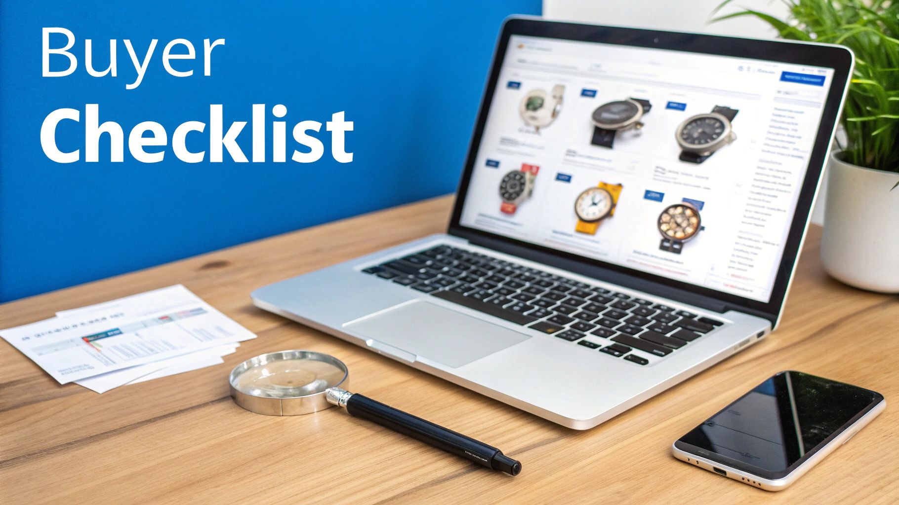 A person examining a certified pre owned luxury watch