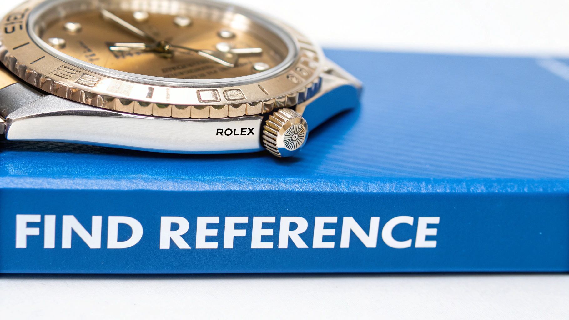 A close-up of a Rolex watch face and bezel.