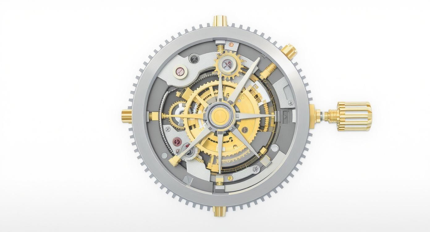 Infographic about how does a mechanical watch work