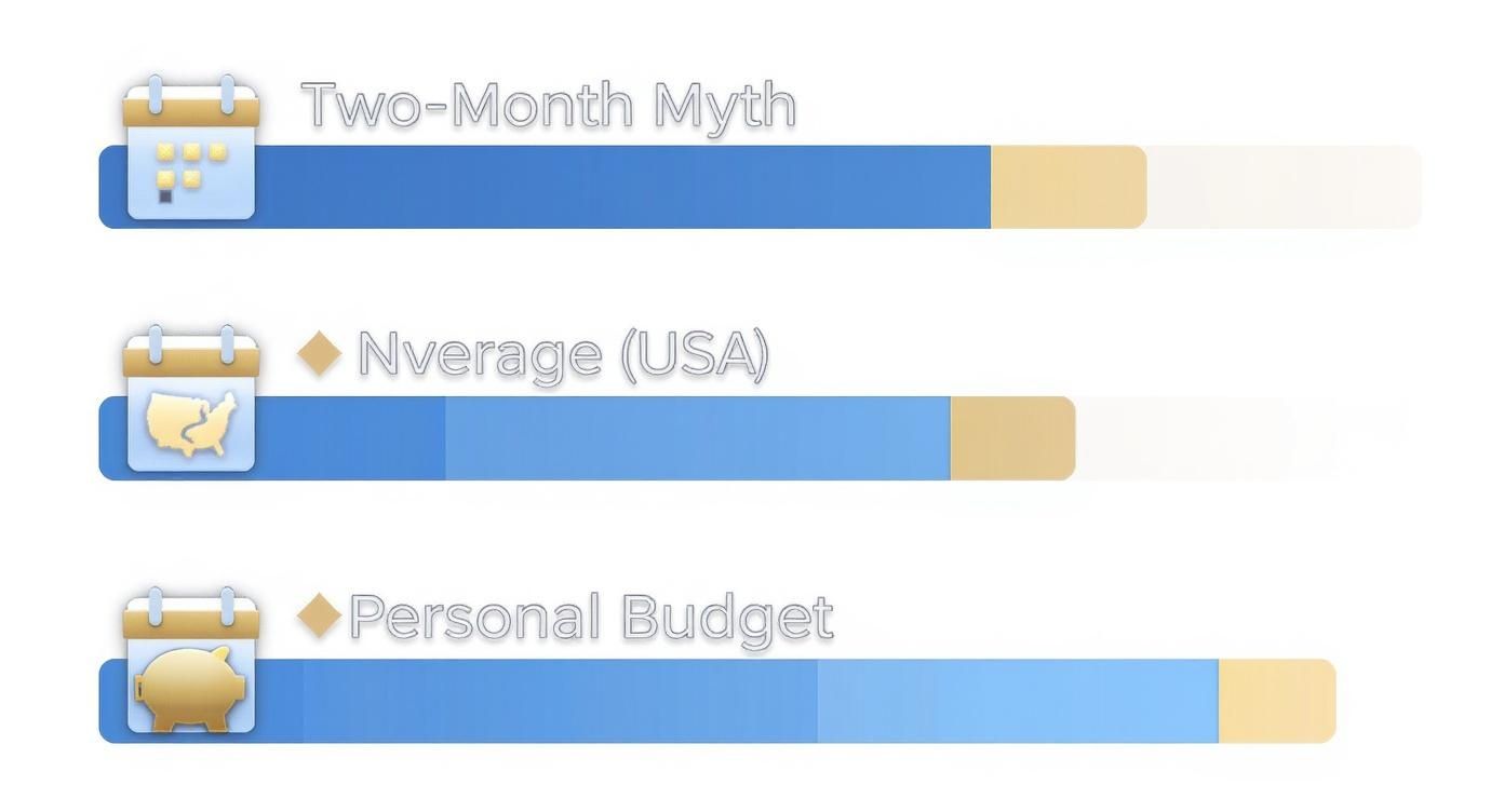 Infographic about how much to spend on an engagement ring