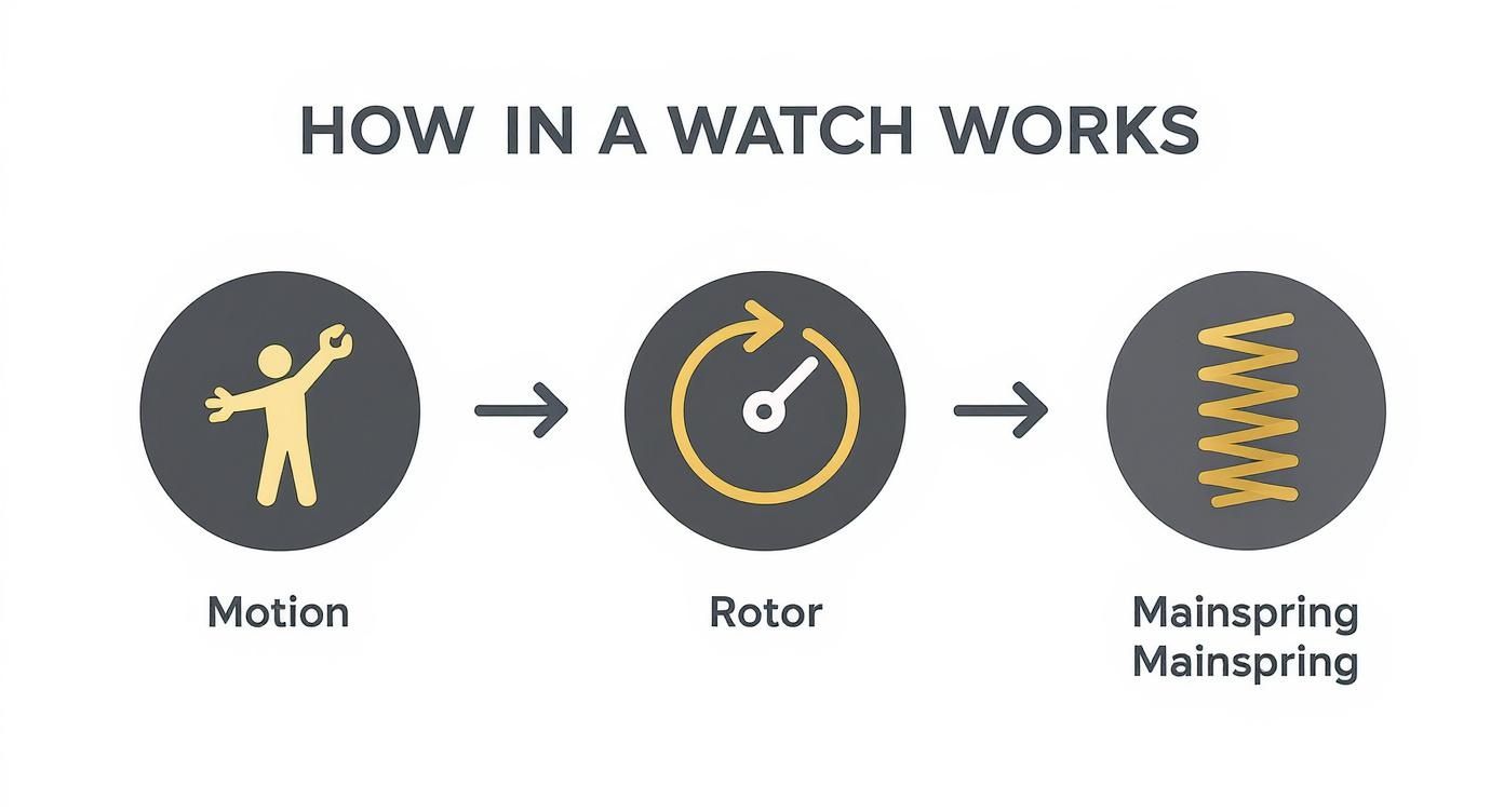 Infographic about what is a automatic watch