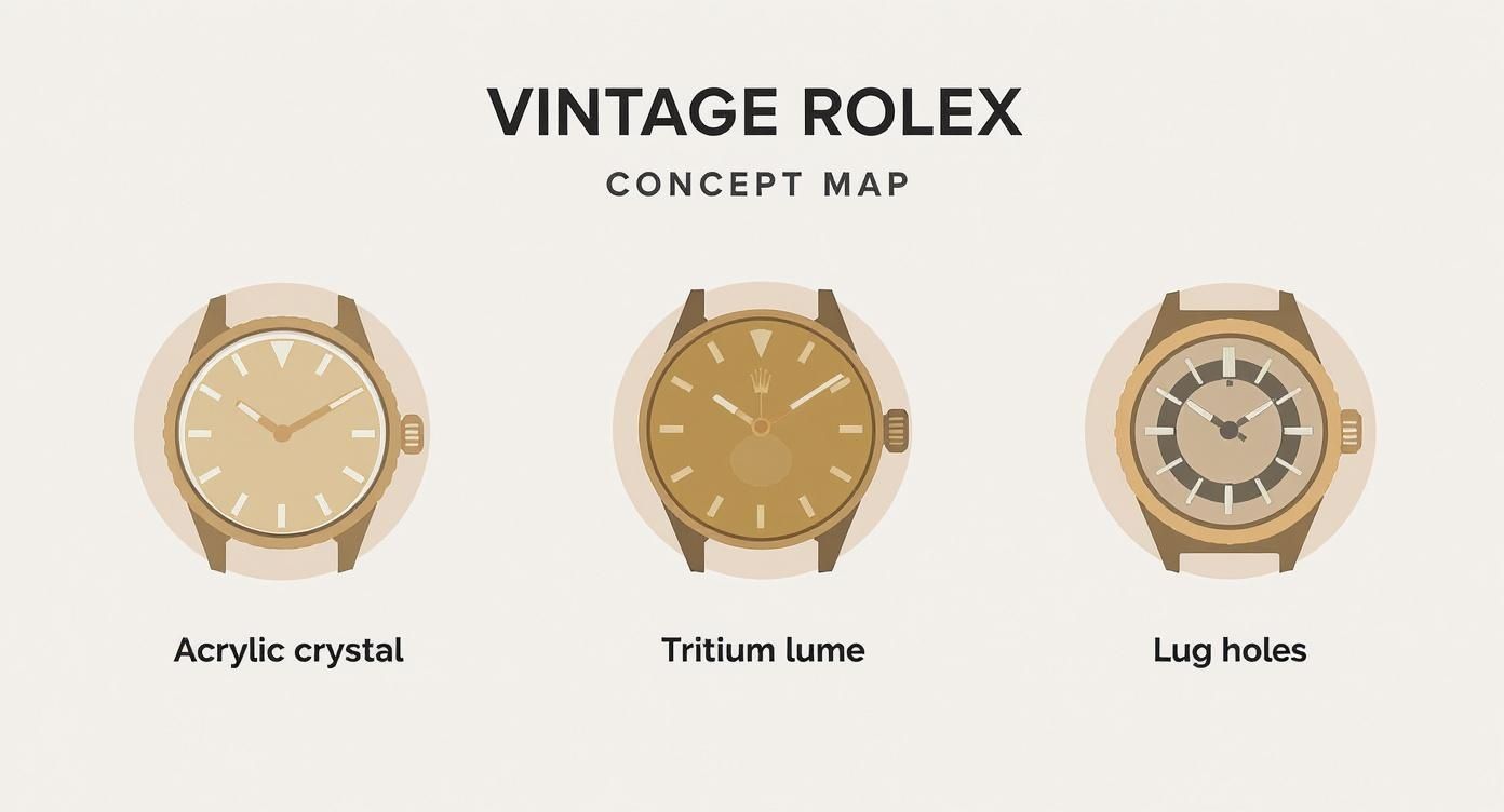 Infographic about vintage rolex watches