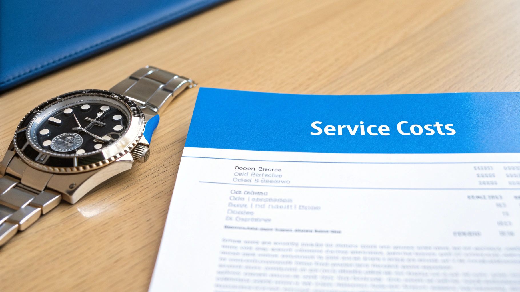 A watchmaker meticulously repairing a Rolex watch on a workbench
