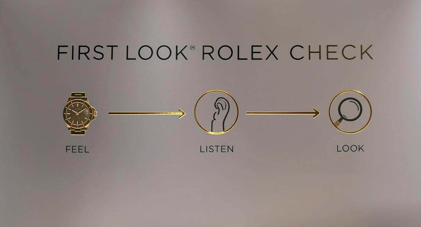 Infographic about how to authenticate a rolex watch