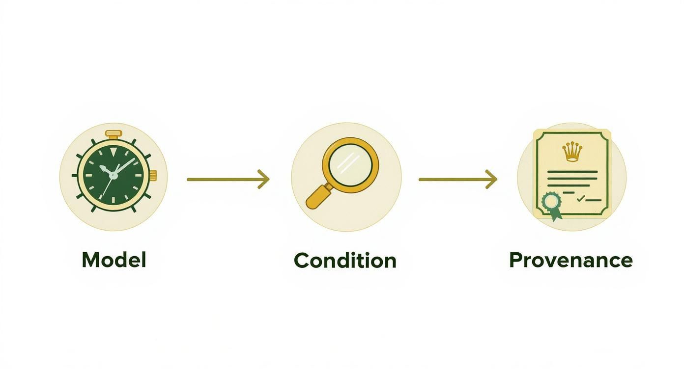 Infographic about value my rolex watch