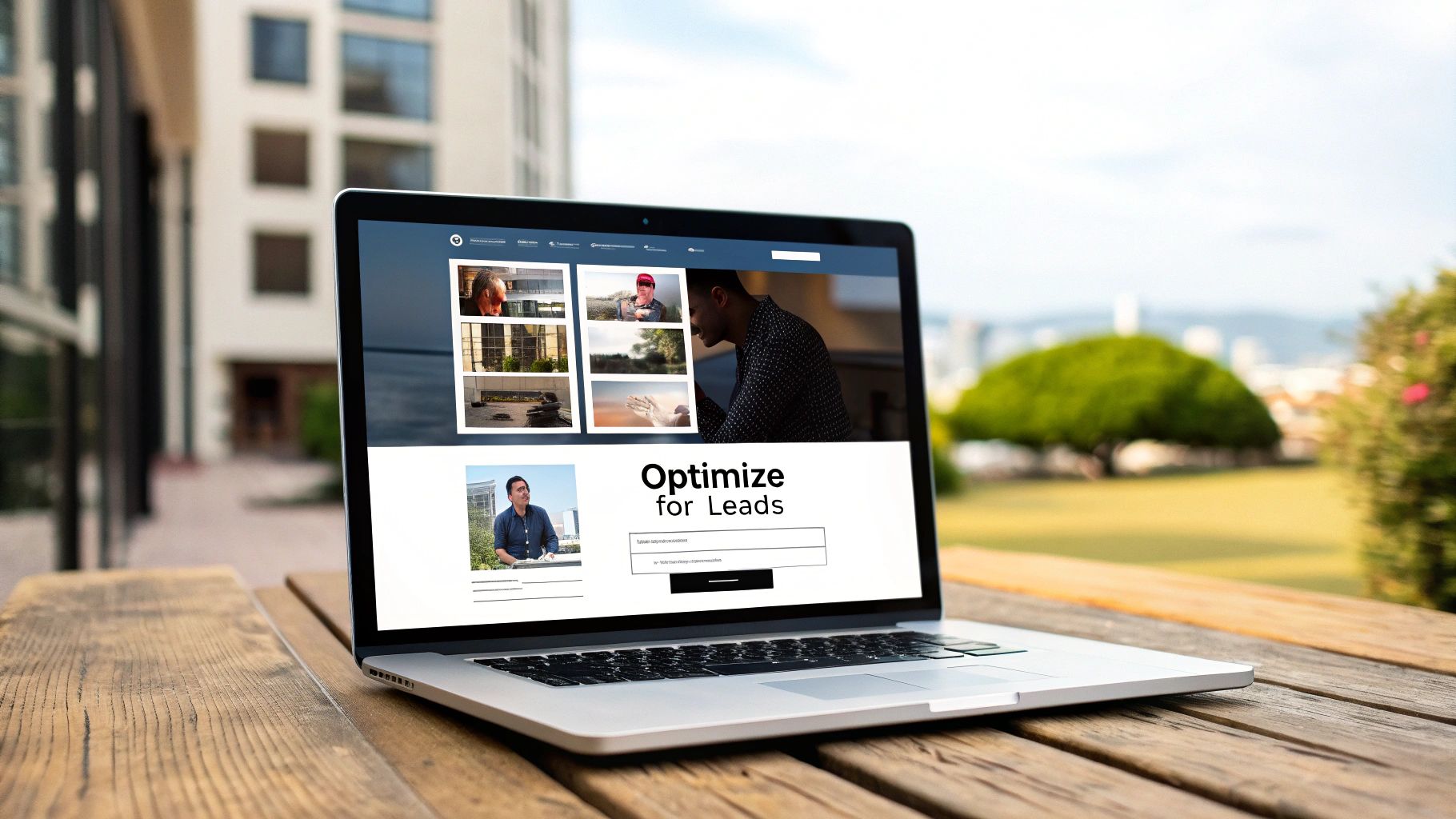 A digital marketing engine visualized with interconnected gears for social media, SEO, and paid ads.
