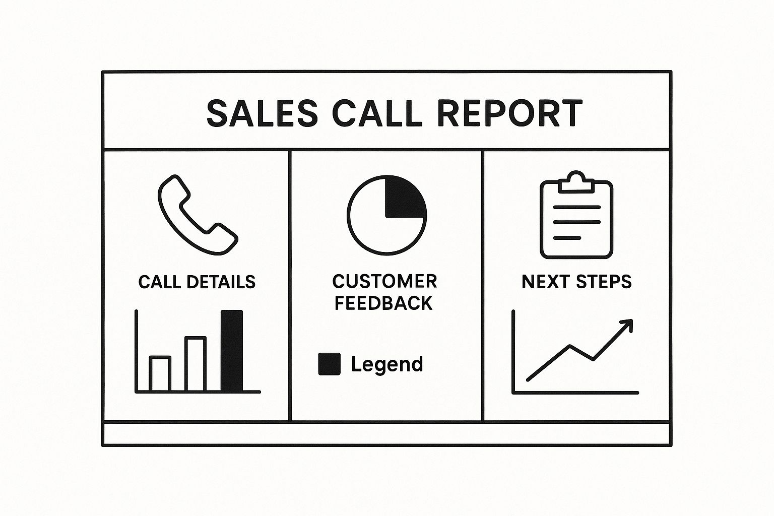 Infographic about sales call report template