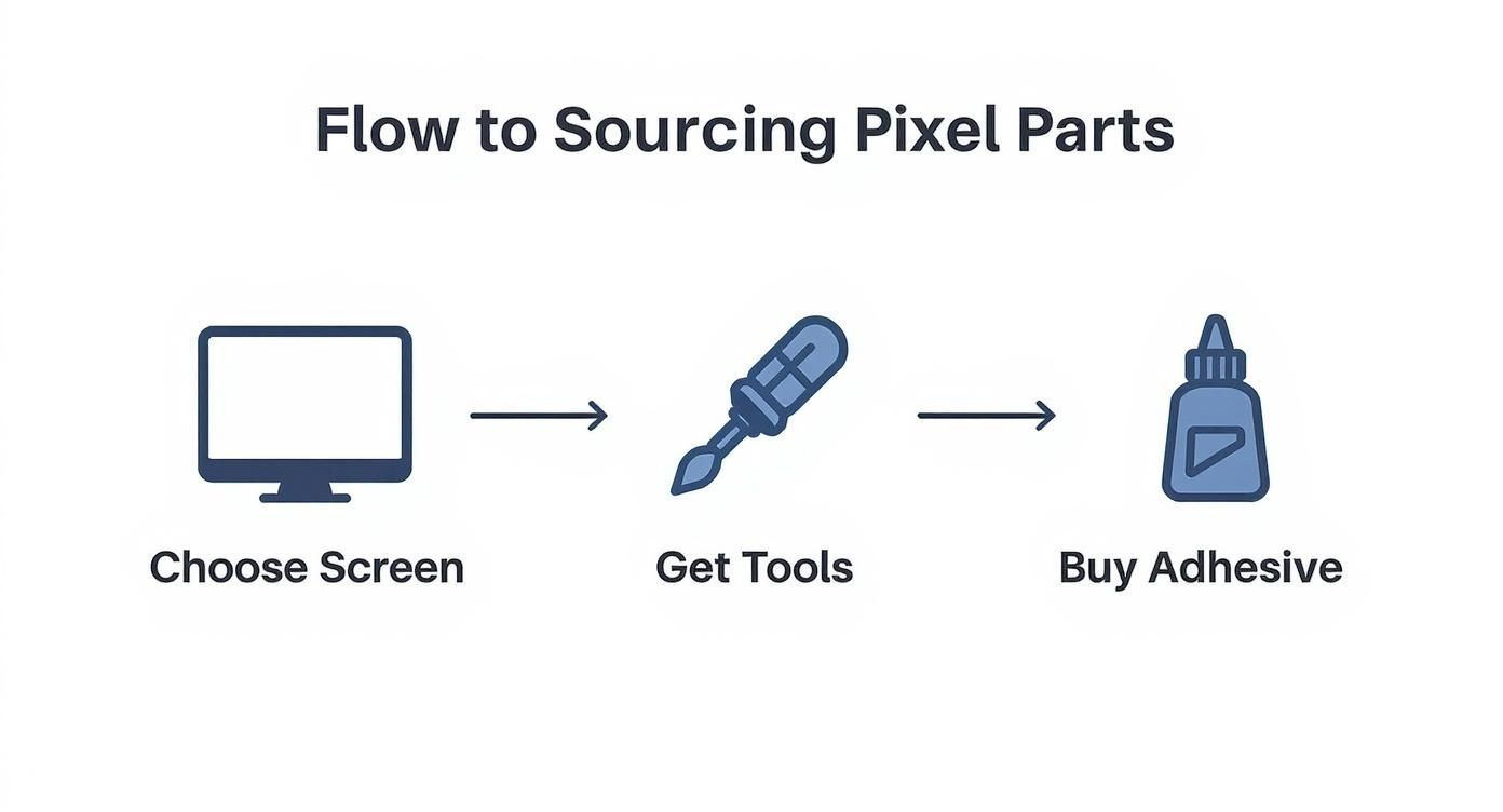Infographic about google pixel screen replacement