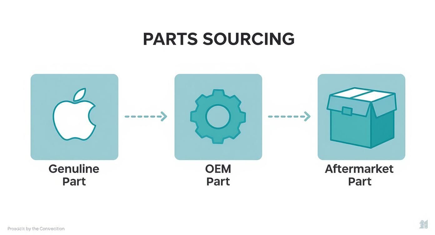 Infographic about how to repair iphone screen
