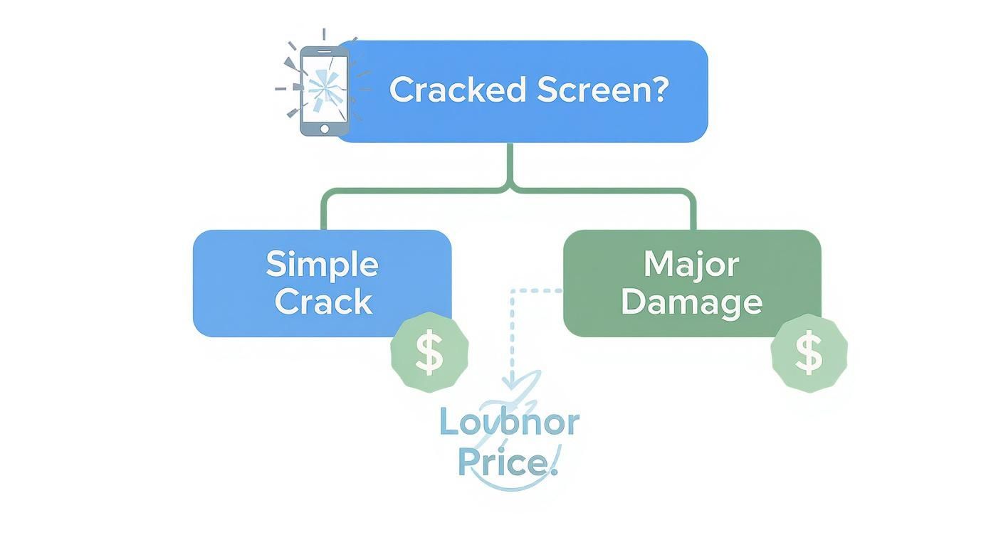 Infographic about iphone screen repair cost