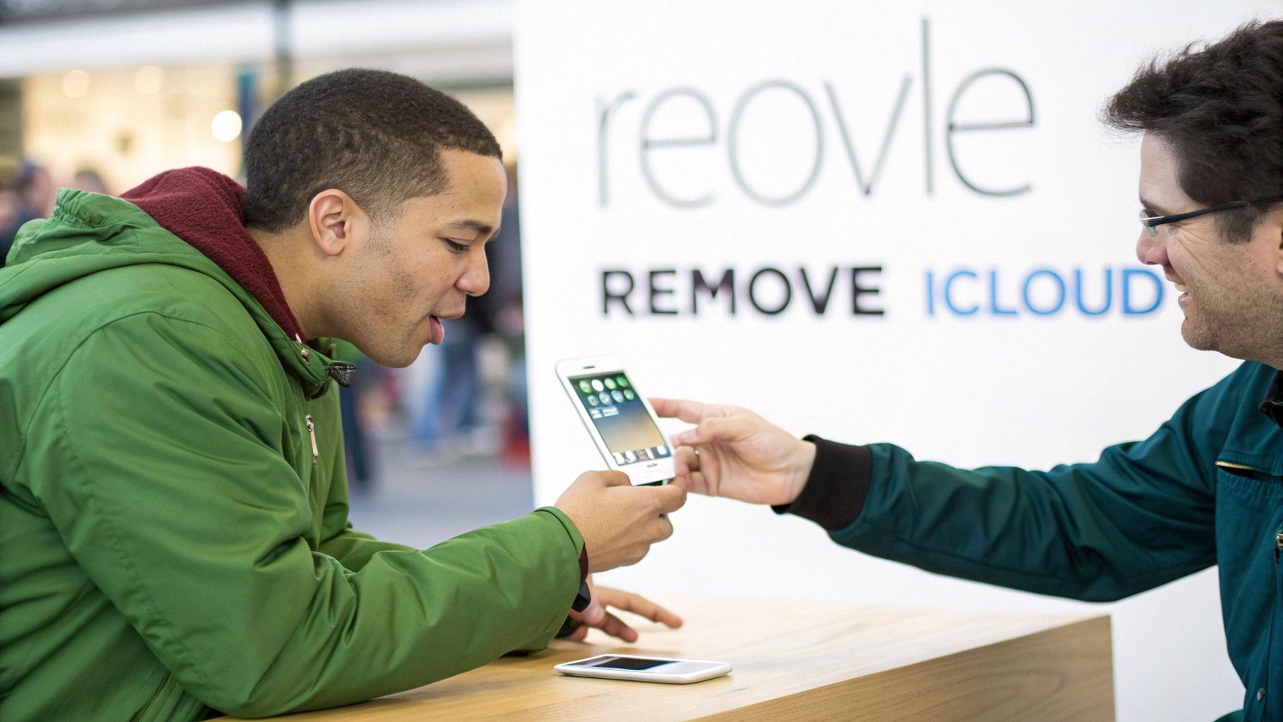 A person holding a modern iPhone, ready to set it up.