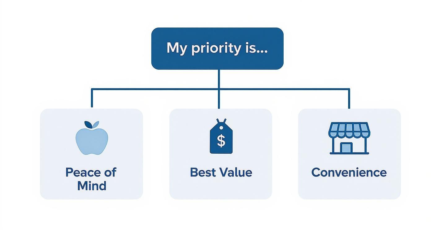 Infographic about best place to buy refurbished iphone