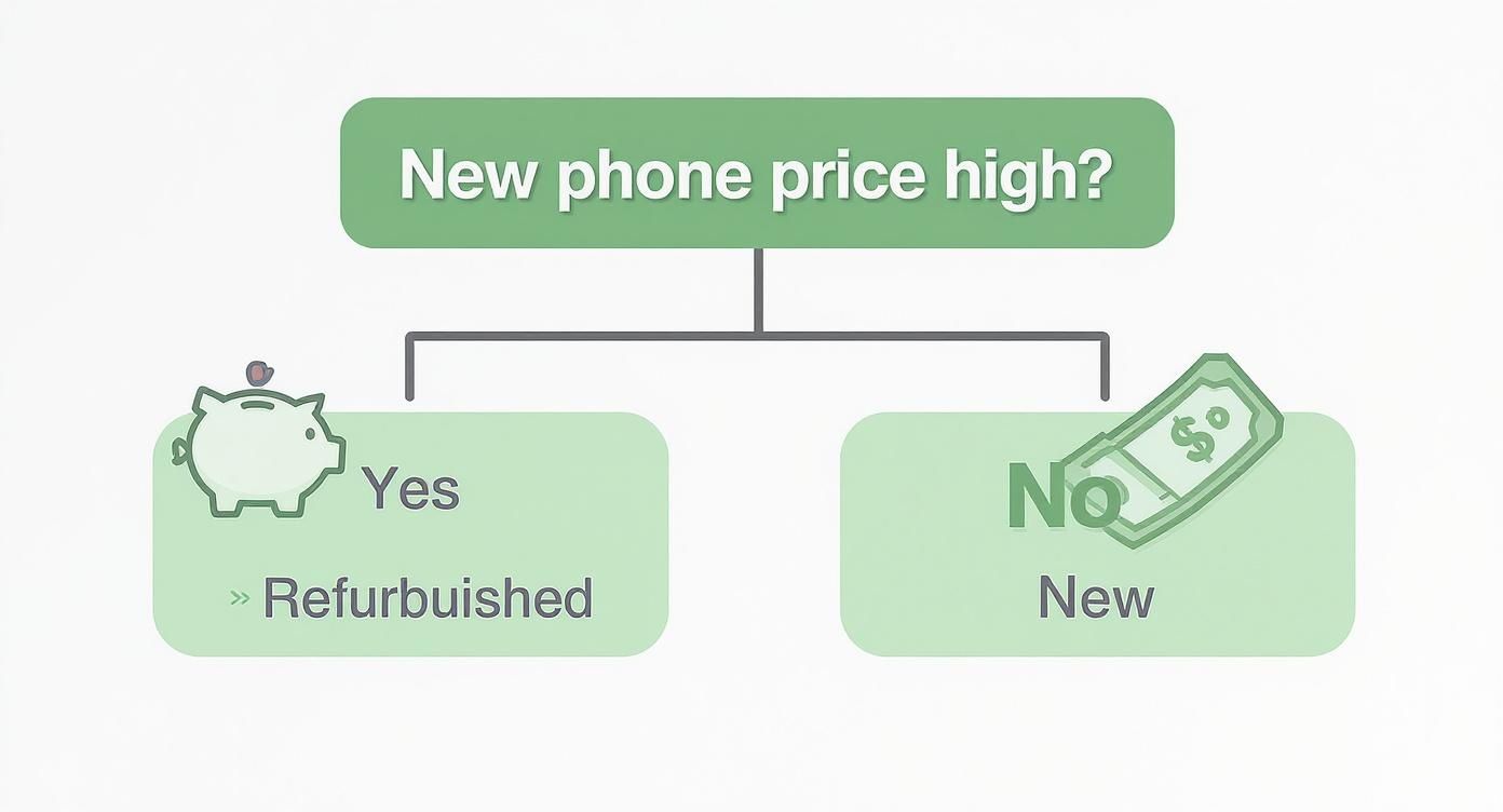 Infographic about refurbished phones brisbane