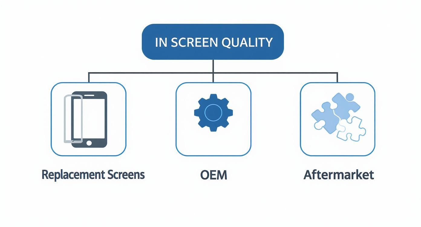 Infographic about replacement phone screens