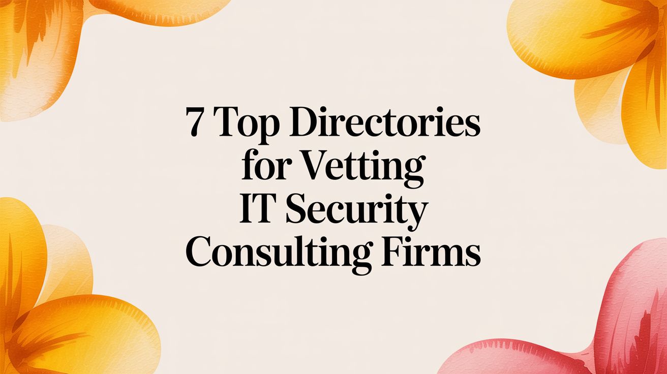 7 Top Directories for Vetting IT Security Consulting Firms