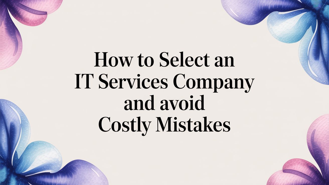 How to Select an IT Services Company and Avoid Costly Mistakes