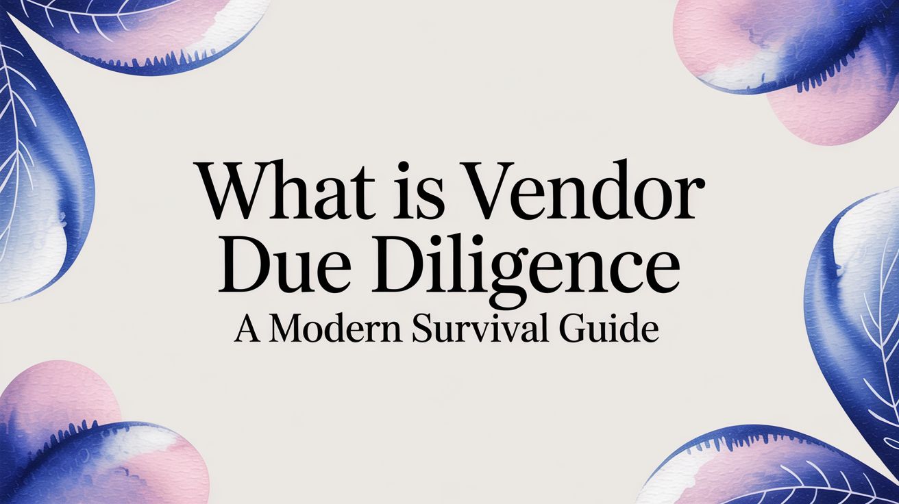 What Is Vendor Due Diligence? A Risk-Tiered Survival Guide