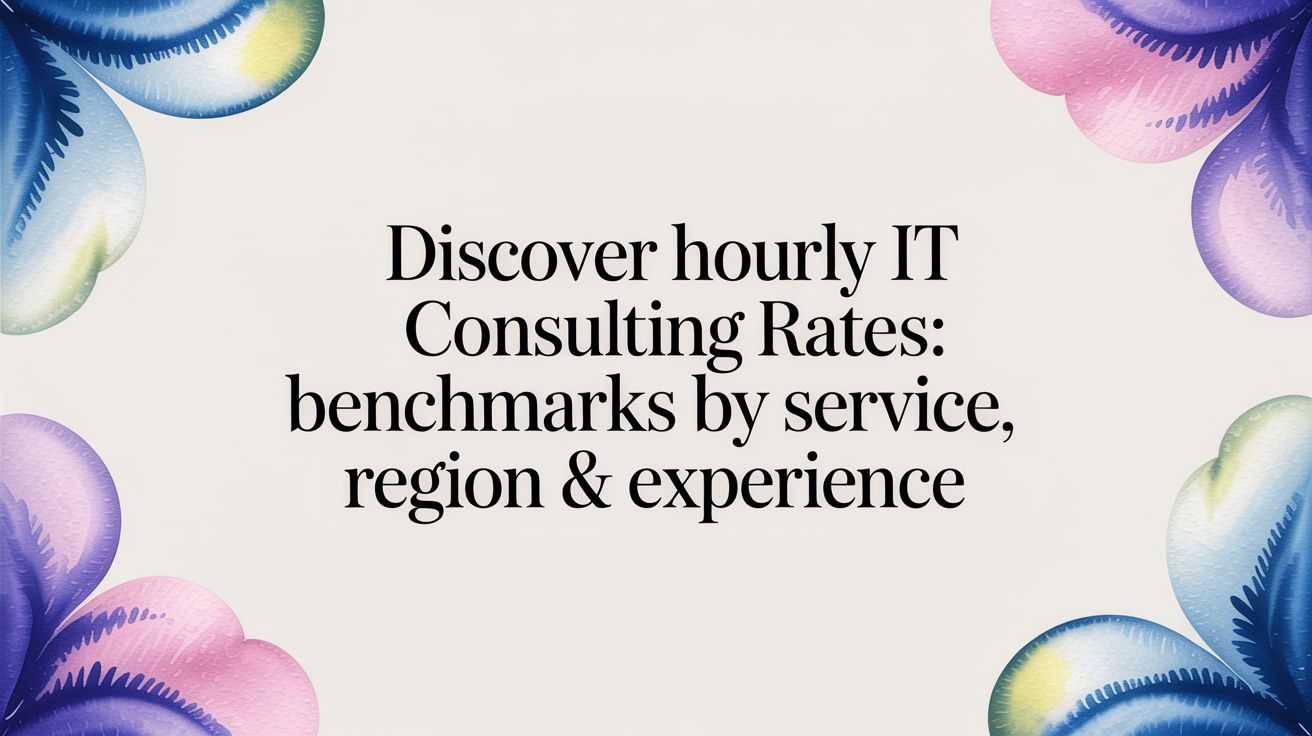 Hourly IT Consulting Rates: Benchmarks for Service, Region & Experience
