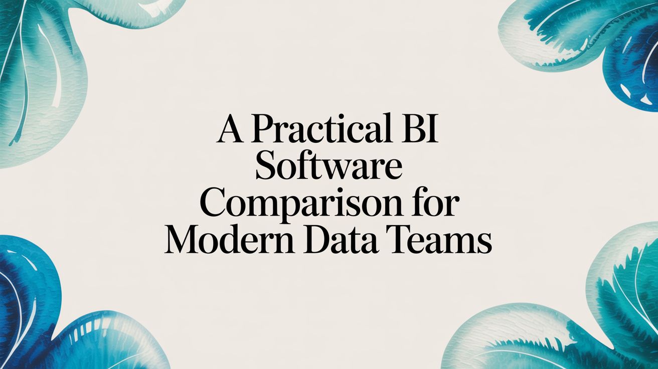 A Practical BI Software Comparison for Modern Data Teams
