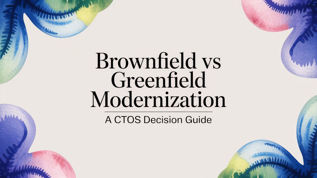 Brownfield vs. Greenfield Modernization: A CTO's Decision Guide