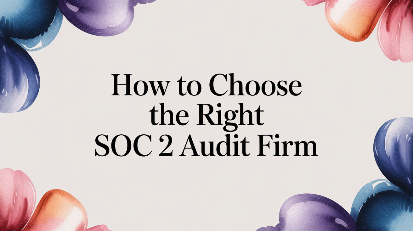 How to Choose the Right SOC 2 Audit Firm