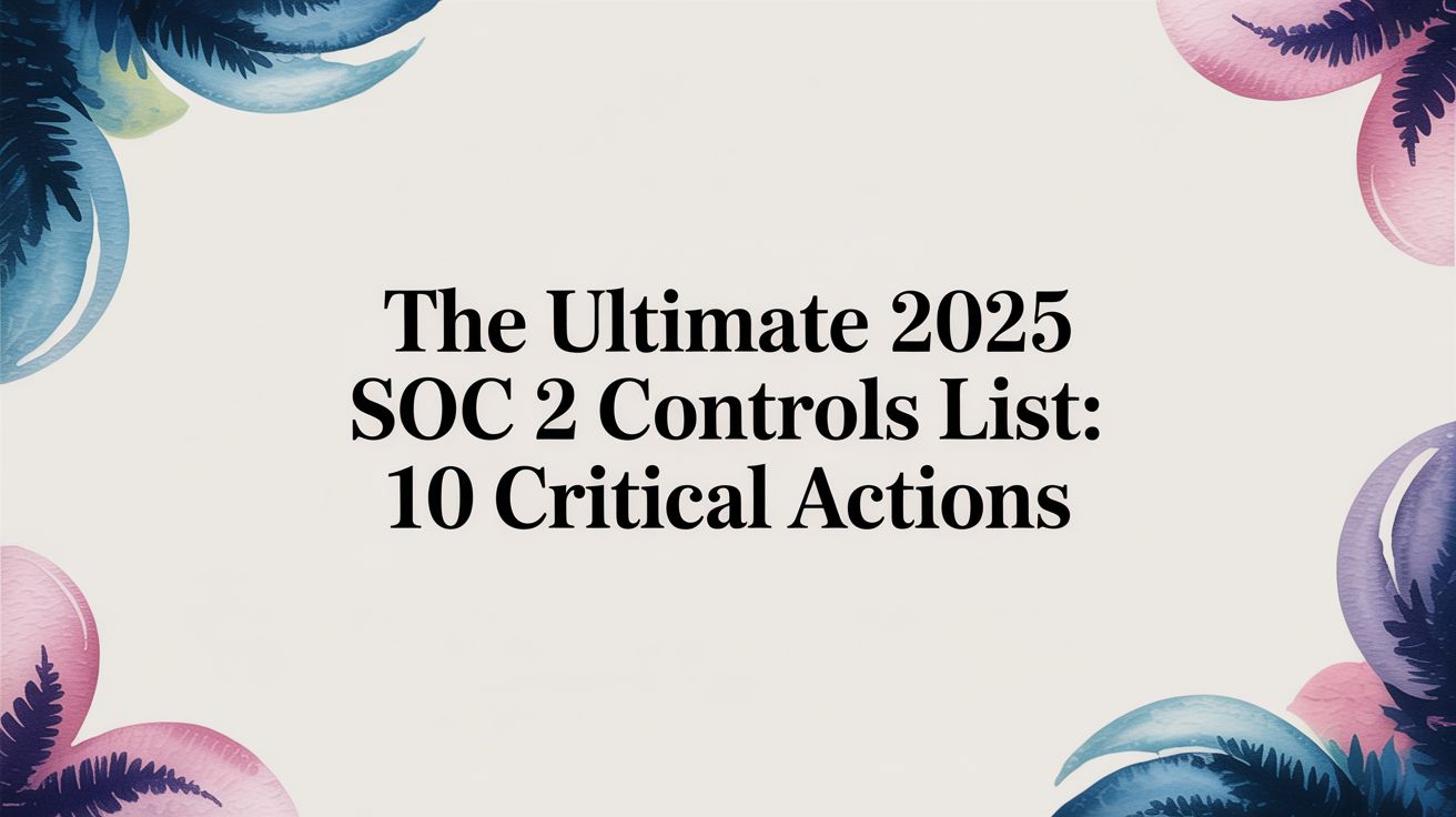 The Ultimate 2025 SOC 2 Controls List: 10 Critical Actions