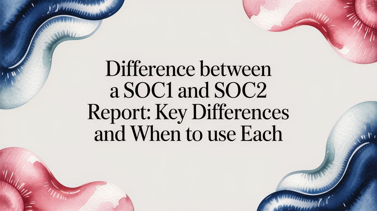 Difference between a soc1 and soc2 report: Key Differences and When to Use Each