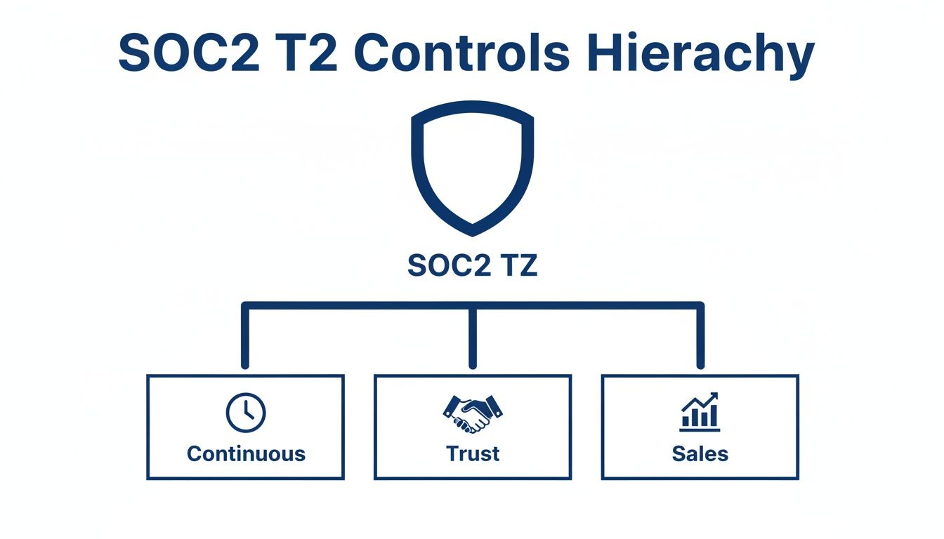 Infographic about soc 2 type 2 controls