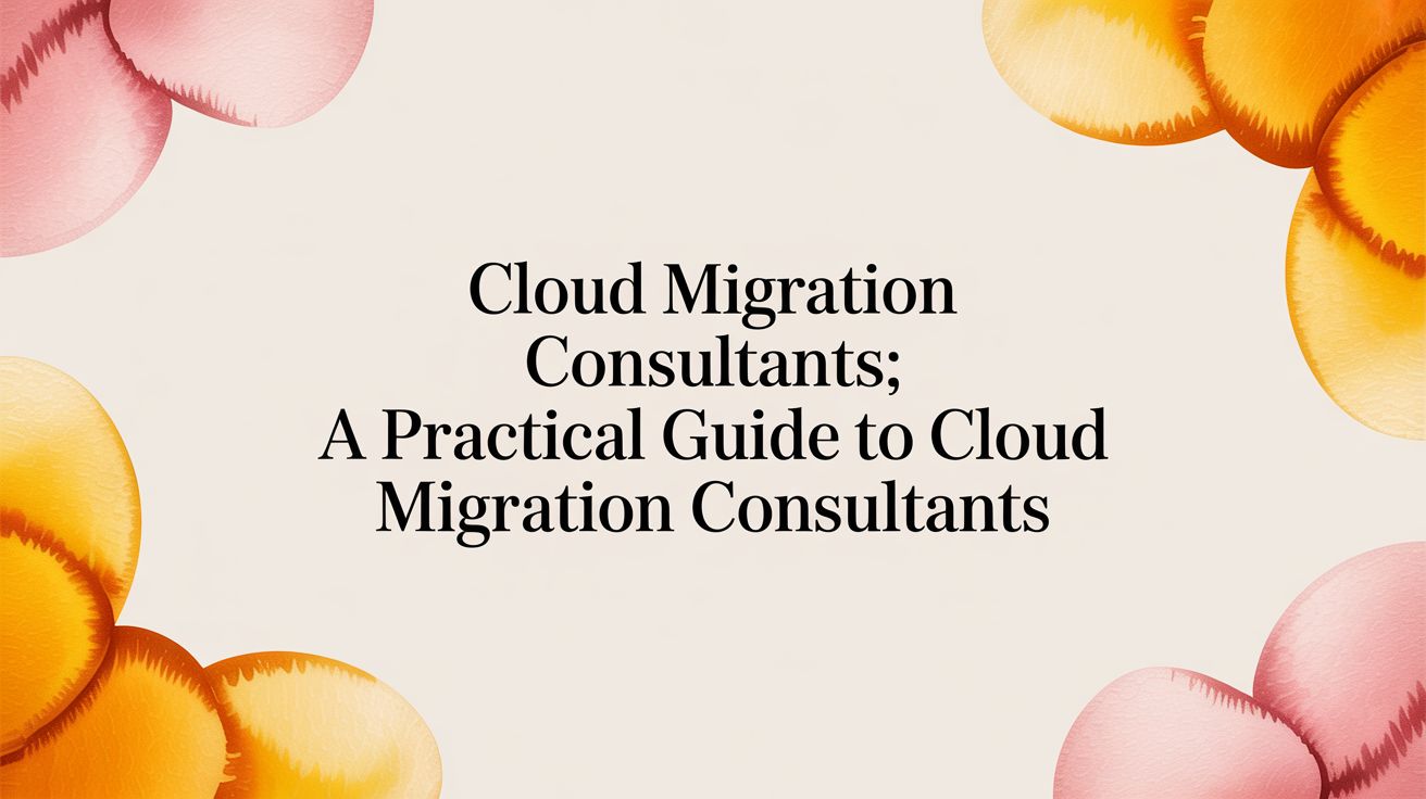 A Practical Guide to Cloud Migration Consultants
