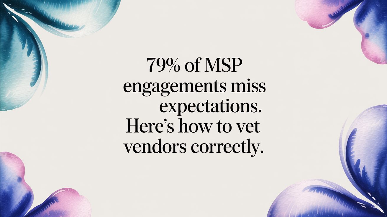 79% of MSP Engagements Miss Expectations. Here's How to Vet Vendors Correctly.