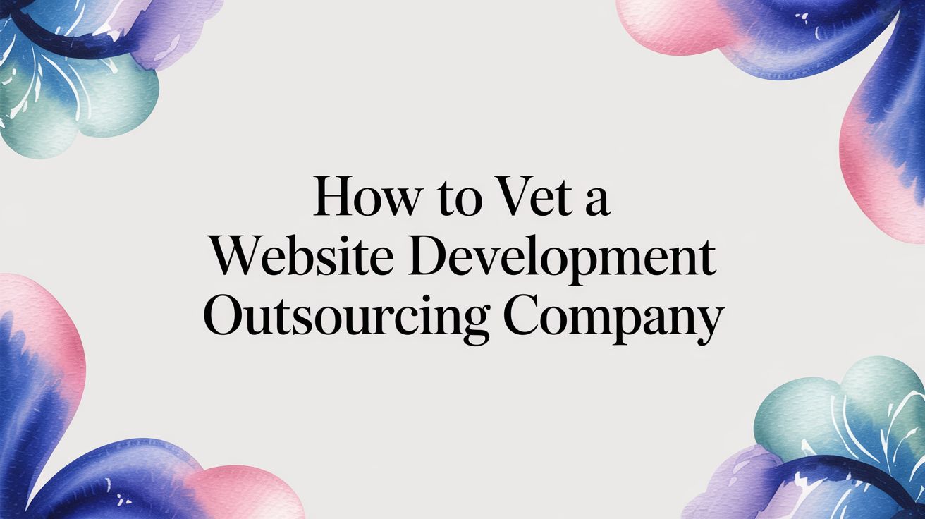 How to Vet a Website Development Outsourcing Company