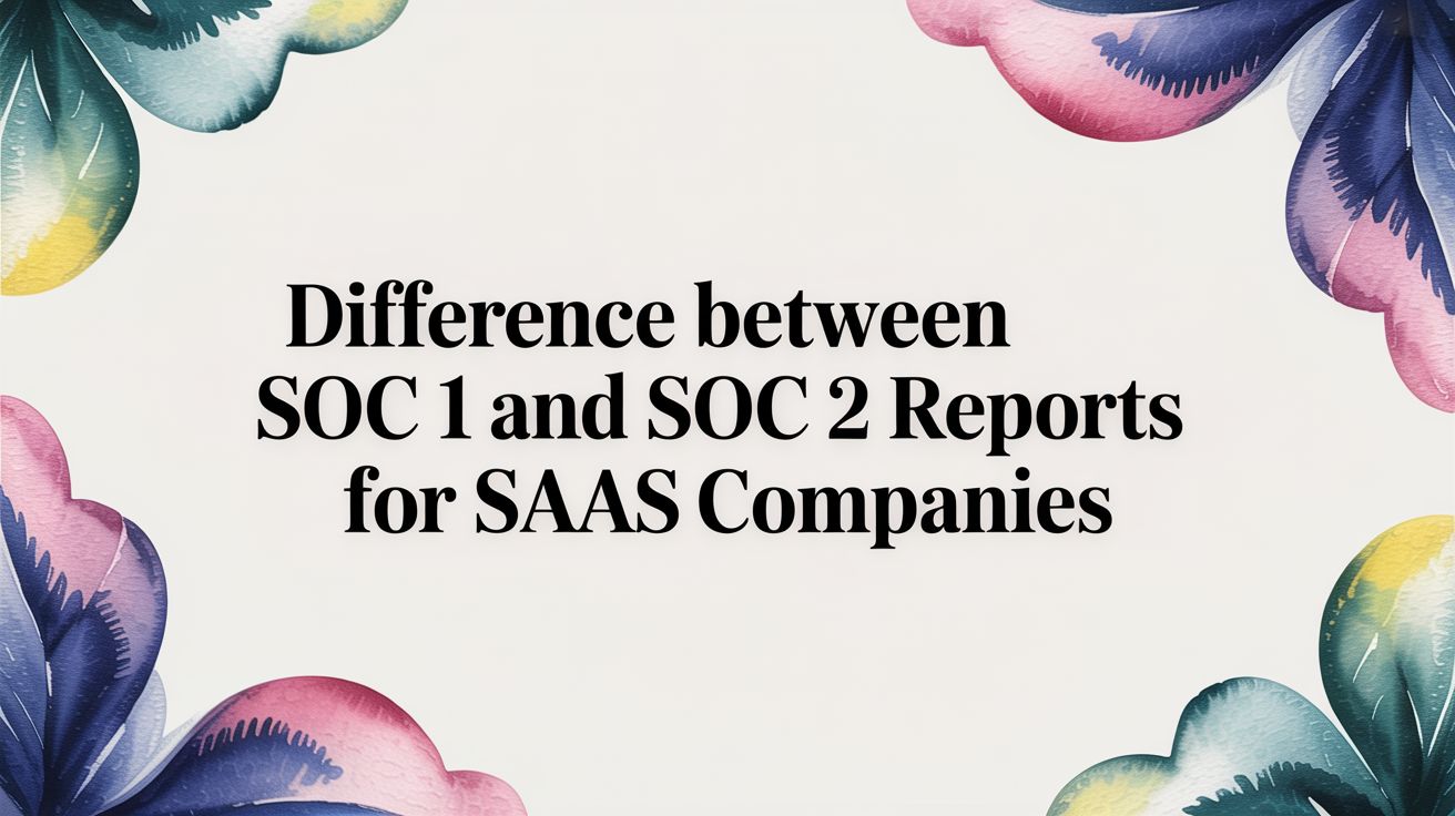 Difference Between SOC 1 and SOC 2 Reports for SaaS Companies