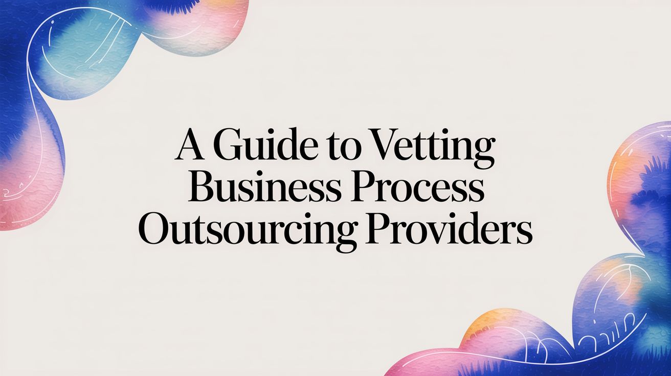 A Guide to Vetting Business process outsourcing providers