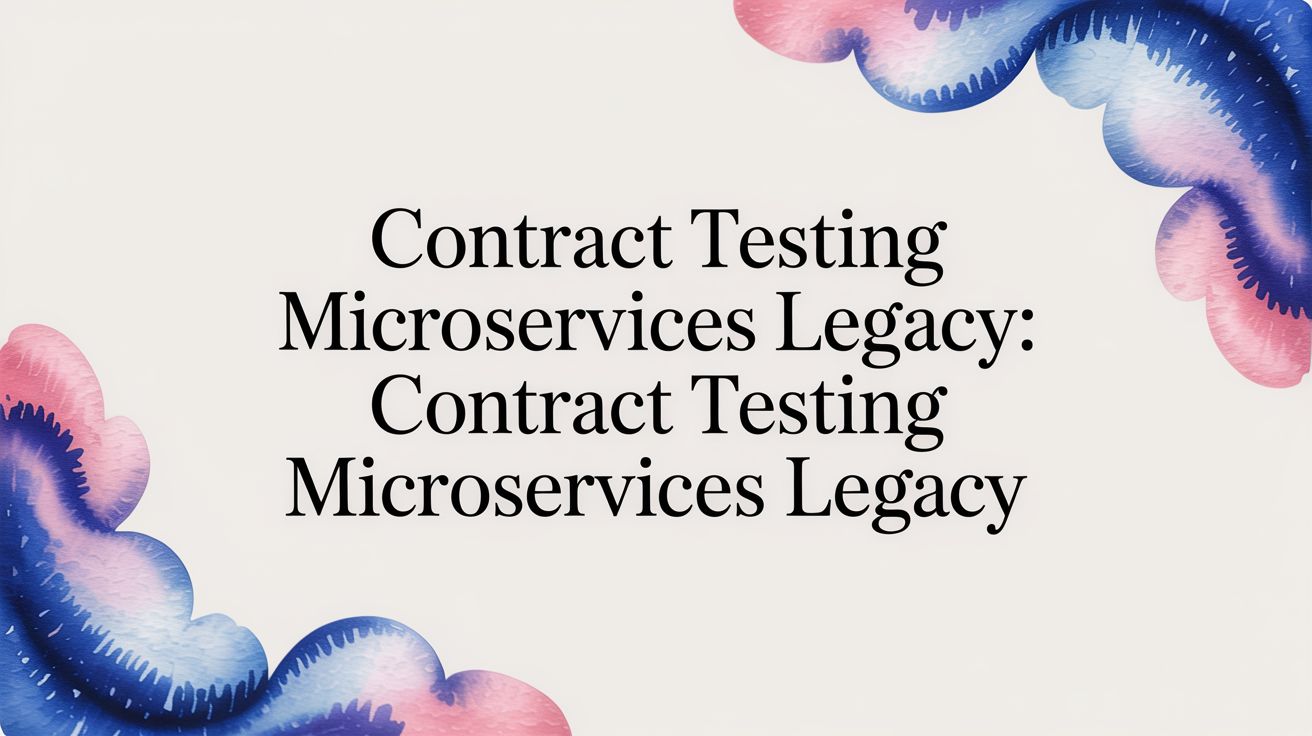 Contract Testing Microservices and Legacy Systems: A Pragmatic Guide