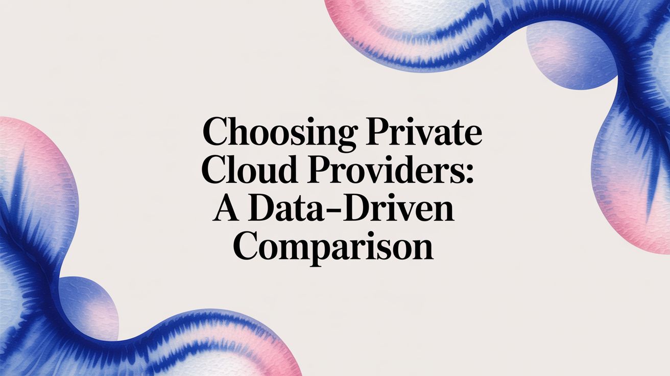 Choosing Private Cloud Providers: A Data-Driven Comparison