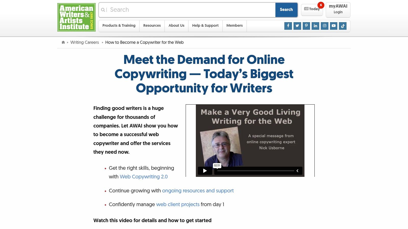 AWAI (American Writers & Artists Institute)