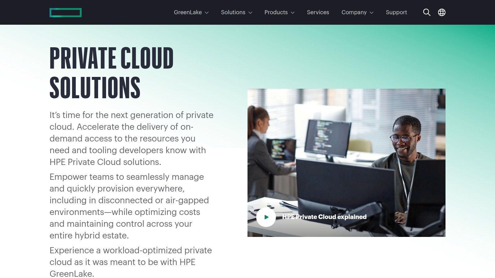 HPE GreenLake for Private Cloud (Private Cloud Enterprise/Business Edition)
